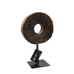 Dekoracja Ozdoba stojąca drewniane KOŁO 28cm